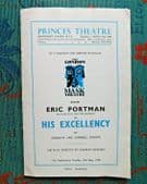 His Excellency London Mask Theatre programme 1950 Eric Portman Sebastian Shaw